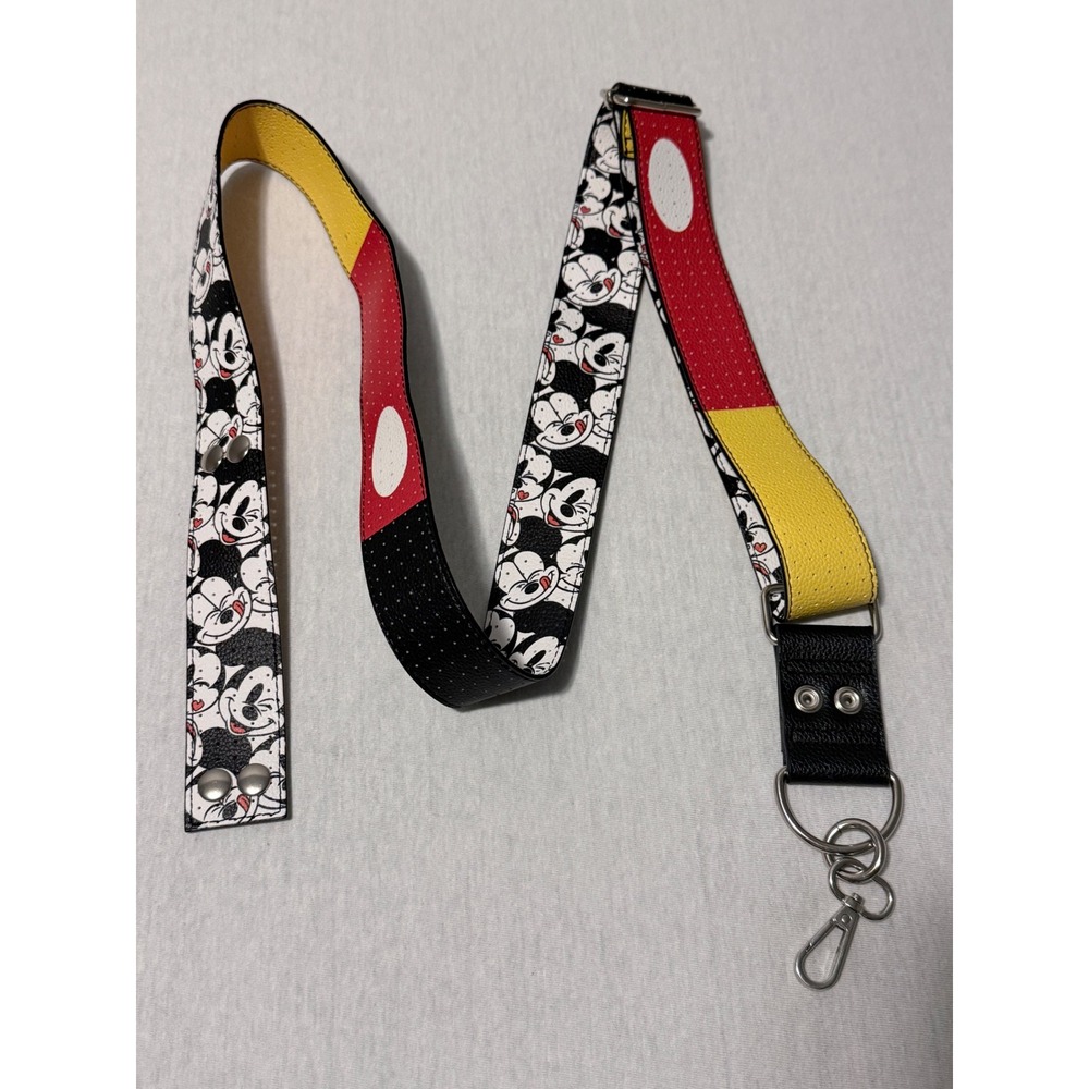 Disney Mickey Mouse Lanyard Pin Trading Strap Adjustable Reversible
